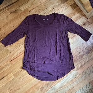 Latched Mama Size Small Purple 3/4 Sleeve Shirt
